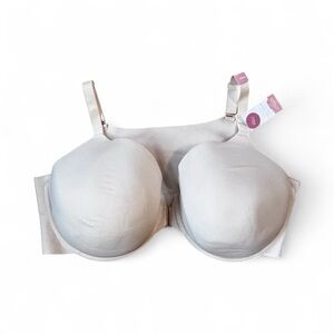 NEW Cacique Beige Totally Smooth Full Coverage Front-Close Bra Size 48DDD